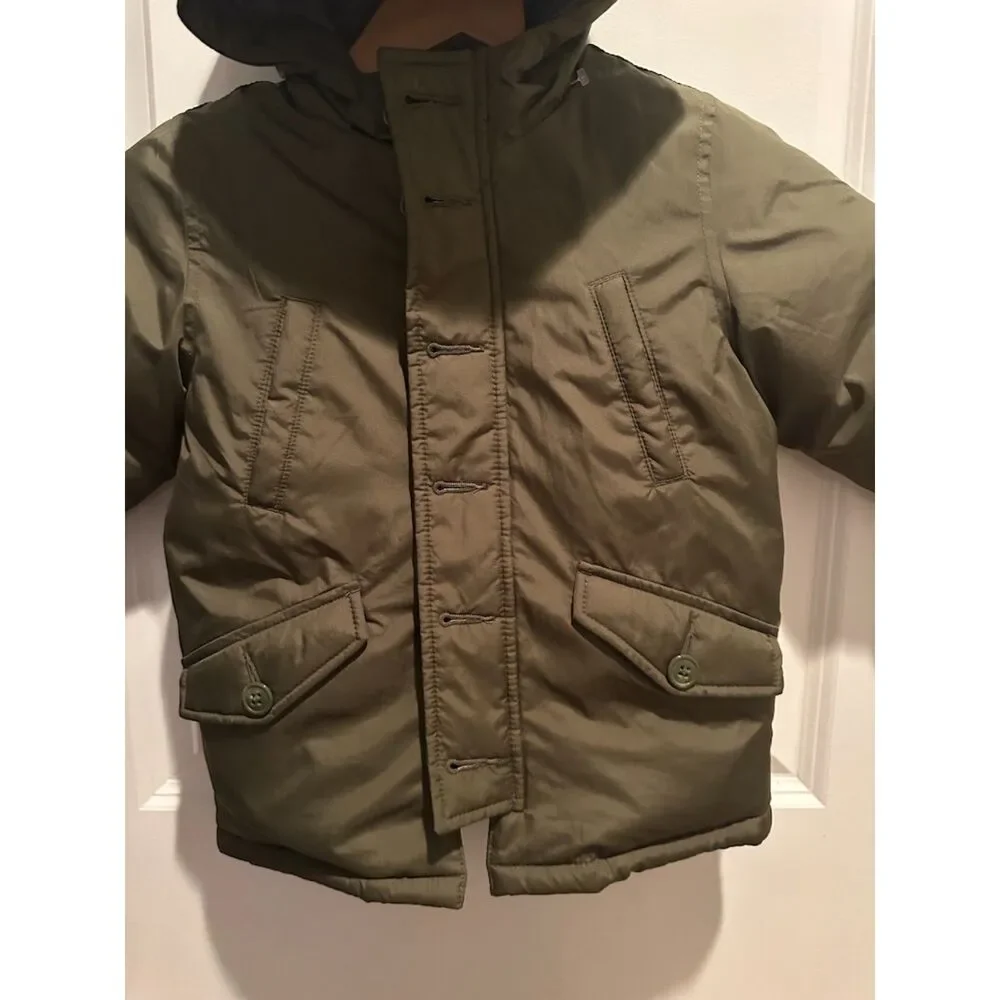 Baby Gap Green Unisex ToddlerPuffer Jacket with Hood Size 3
